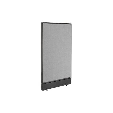 Interion    Non-Electric Office Partition Panel With Raceway, 24-1/4W X 46H, Gray
